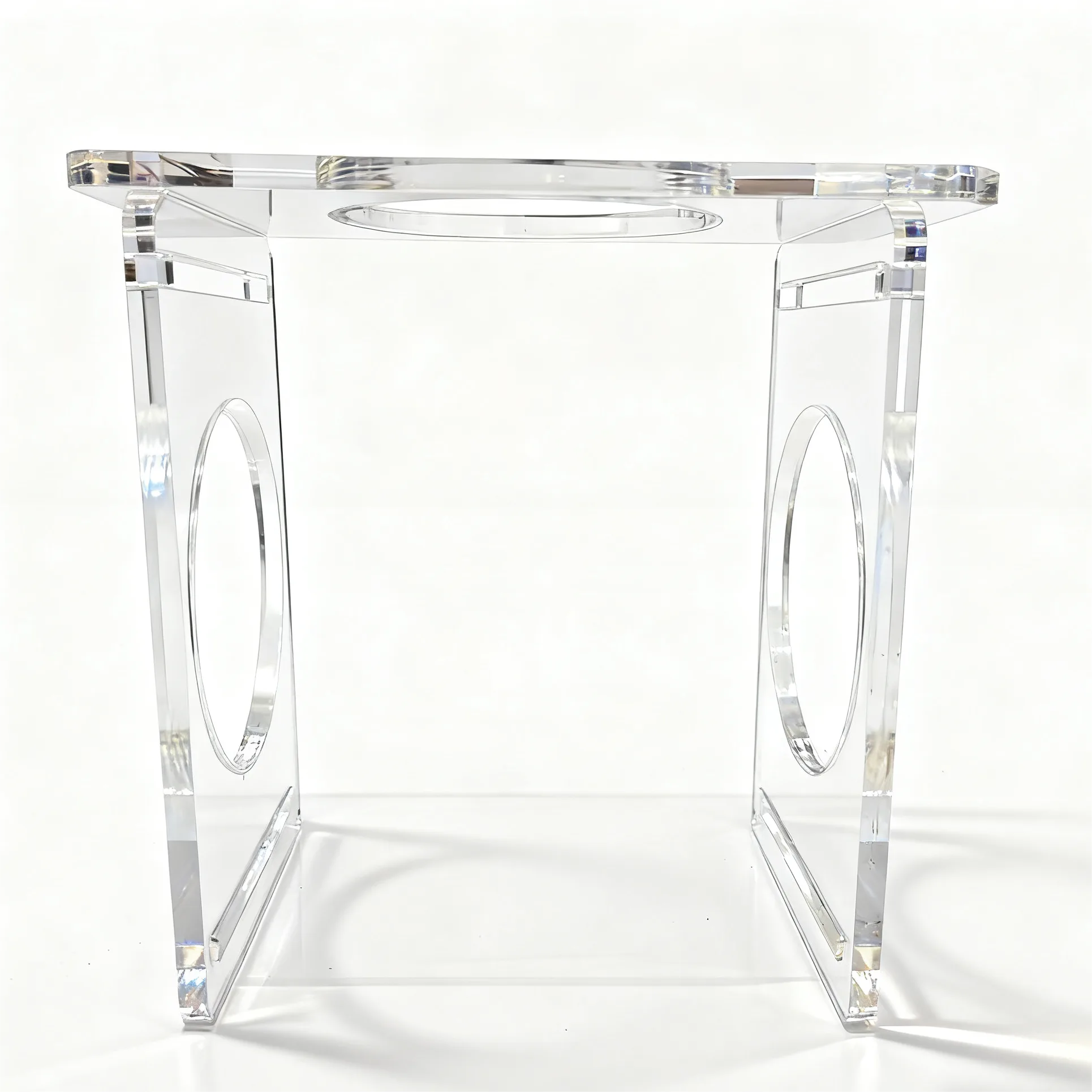 Clear acrylic stand for a portable coffee machine