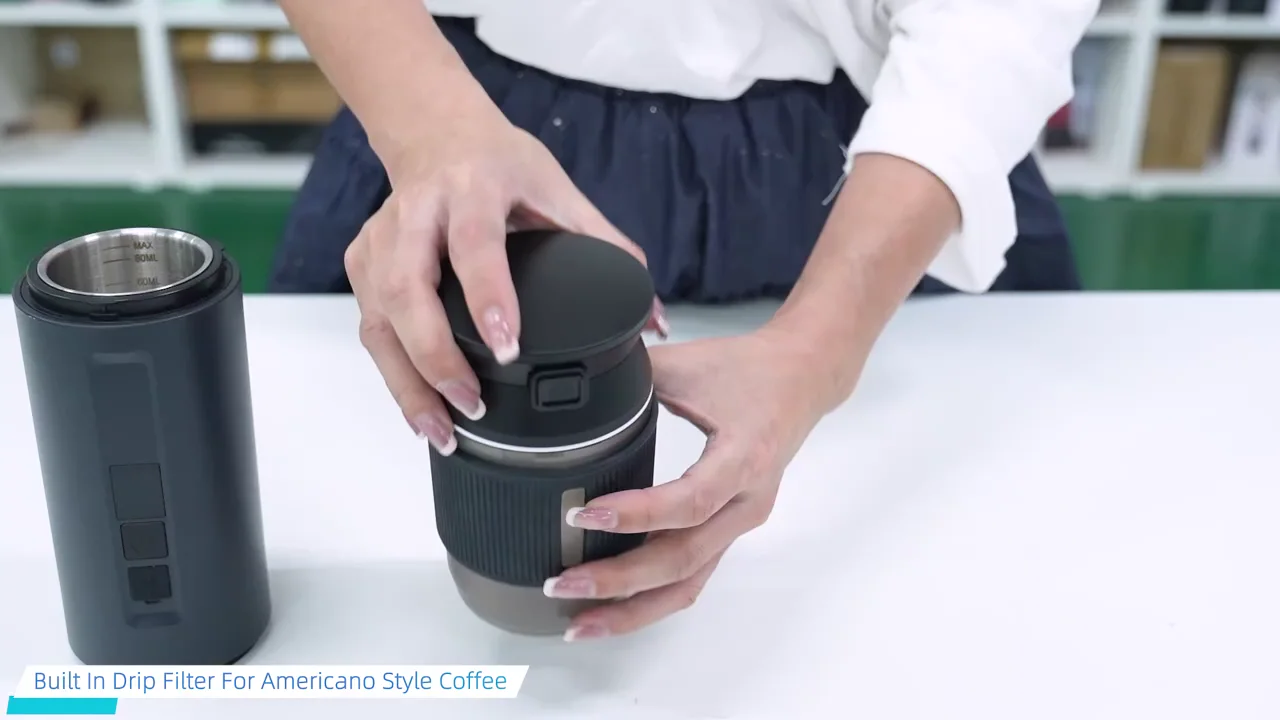DQ-010 portable espresso machine real operation video cover